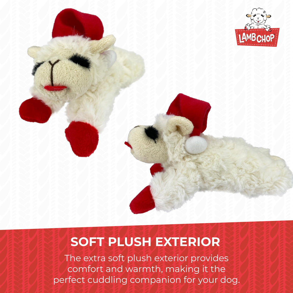Santa Lambchop 🧑‍🎄 Christmas Dog Toy by Happy Pet