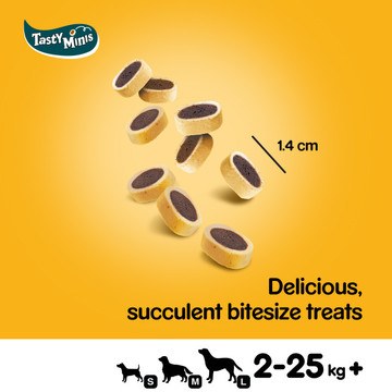 Pedigree Tasty Minis Cheesy Nibbles Cheese & Beef Dog Training Treats (140g)
