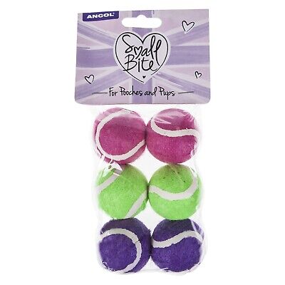 Ancol Small Bite Mini Tennis Balls | Dog Toys for Tiny Dogs & Puppies