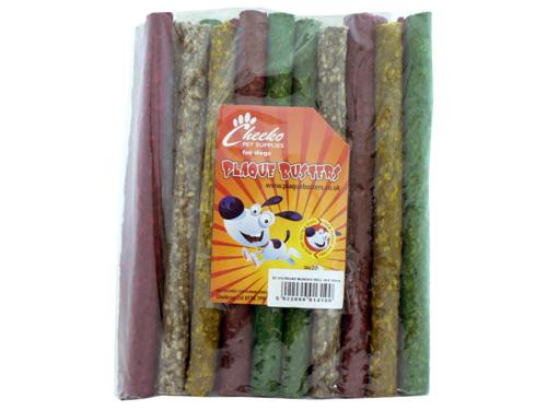 Cheeko Plaque Busters Round Munchie Rolls 🦴 10" x 20mm (20 Pack)