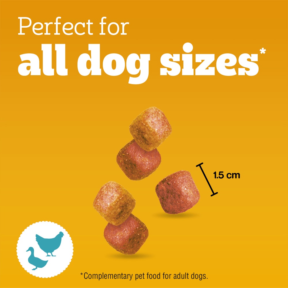 Pedigree Tasty Minis Chewy Cubes with Chicken & Duck Dog Treats (130g)