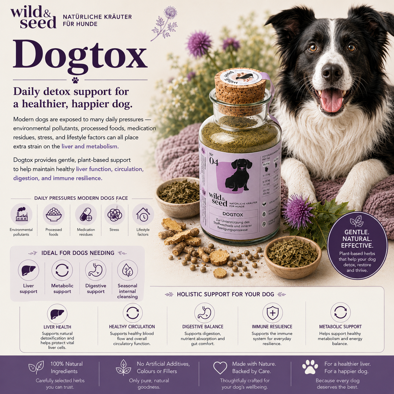 Wild&Seed Herbs No. 4 Dogtox | Natural Liver & Metabolism Support for Dogs