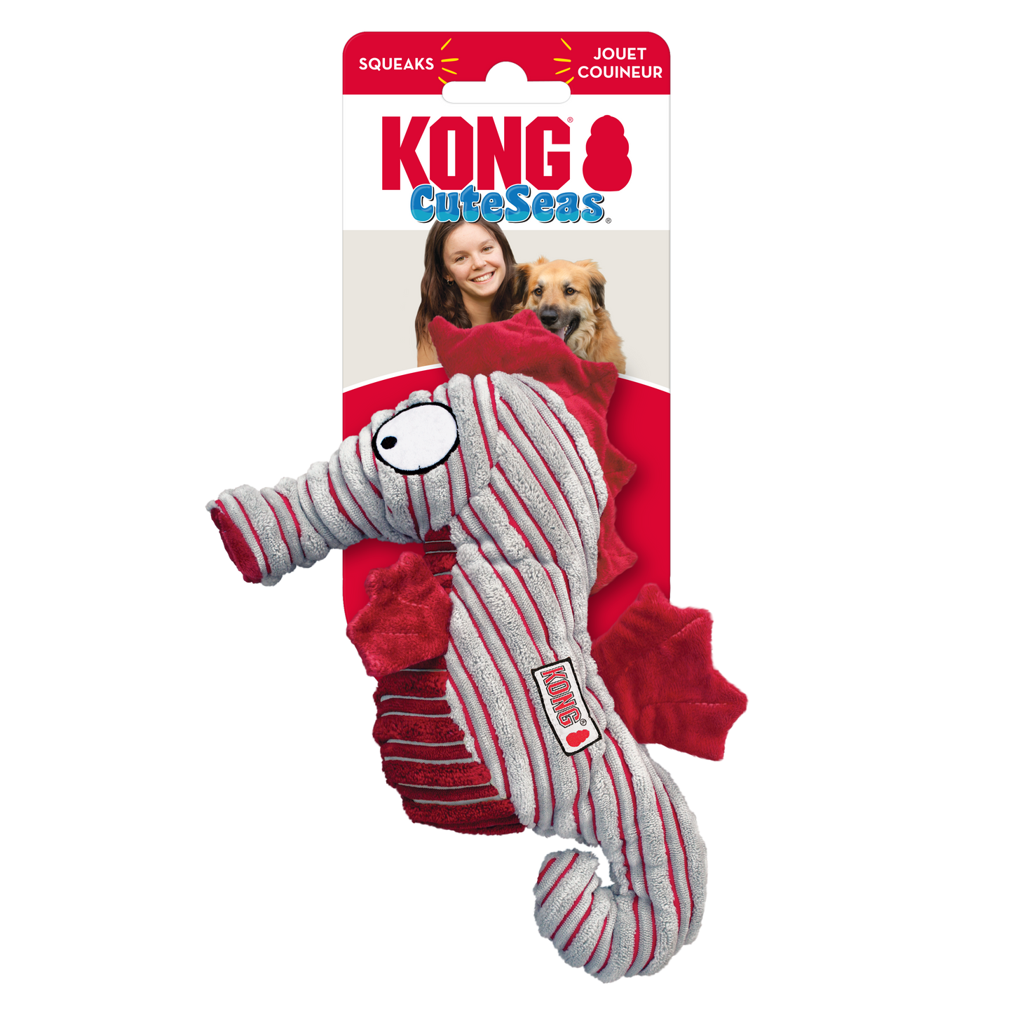 Kong CuteSeas | Soft Dog Toy | Seahorse