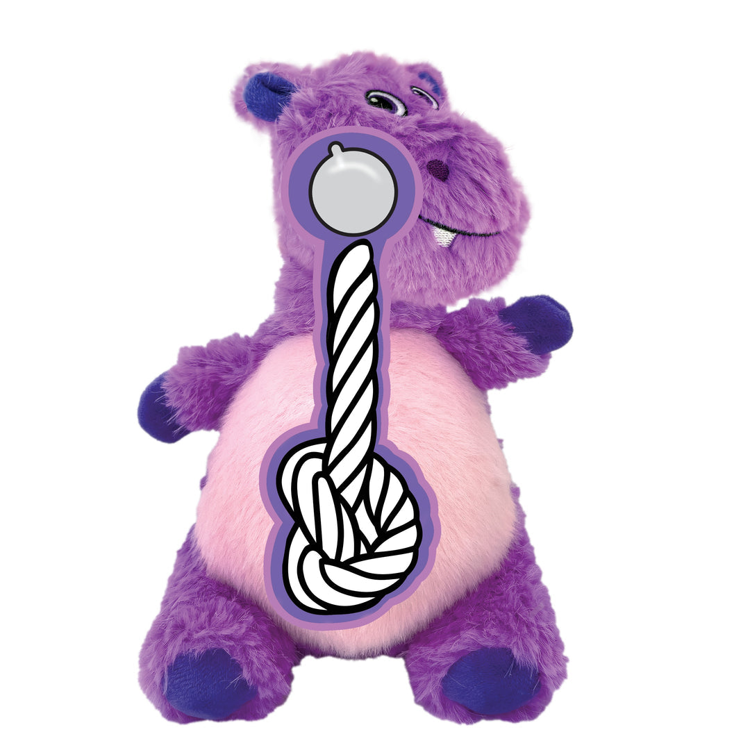 KONG Holiday Knot Belly Hippo Blue Medium/Large 🎄 Christmas Dog Toy