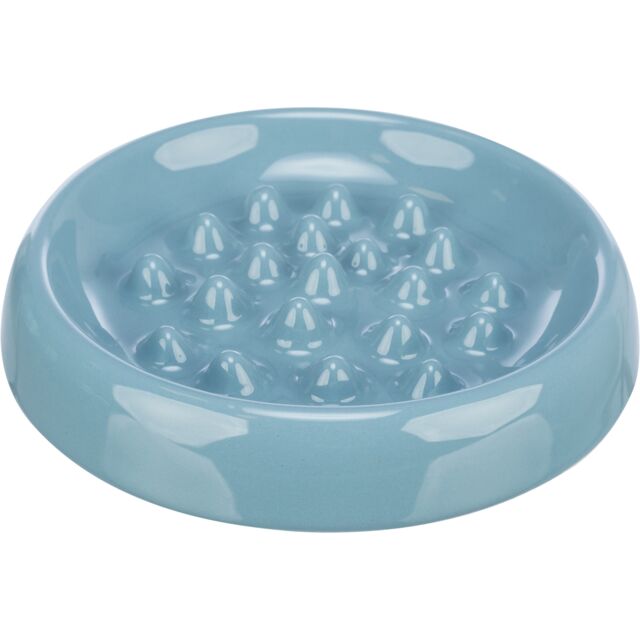 Trixie Slow Feeding Ceramic Bowl Shallow Anti-Gulp Feeder