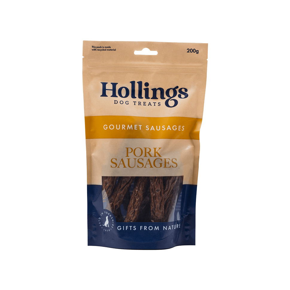 Hollings Gourmet Sausages for Dogs 🐮 Pork Natural Treats