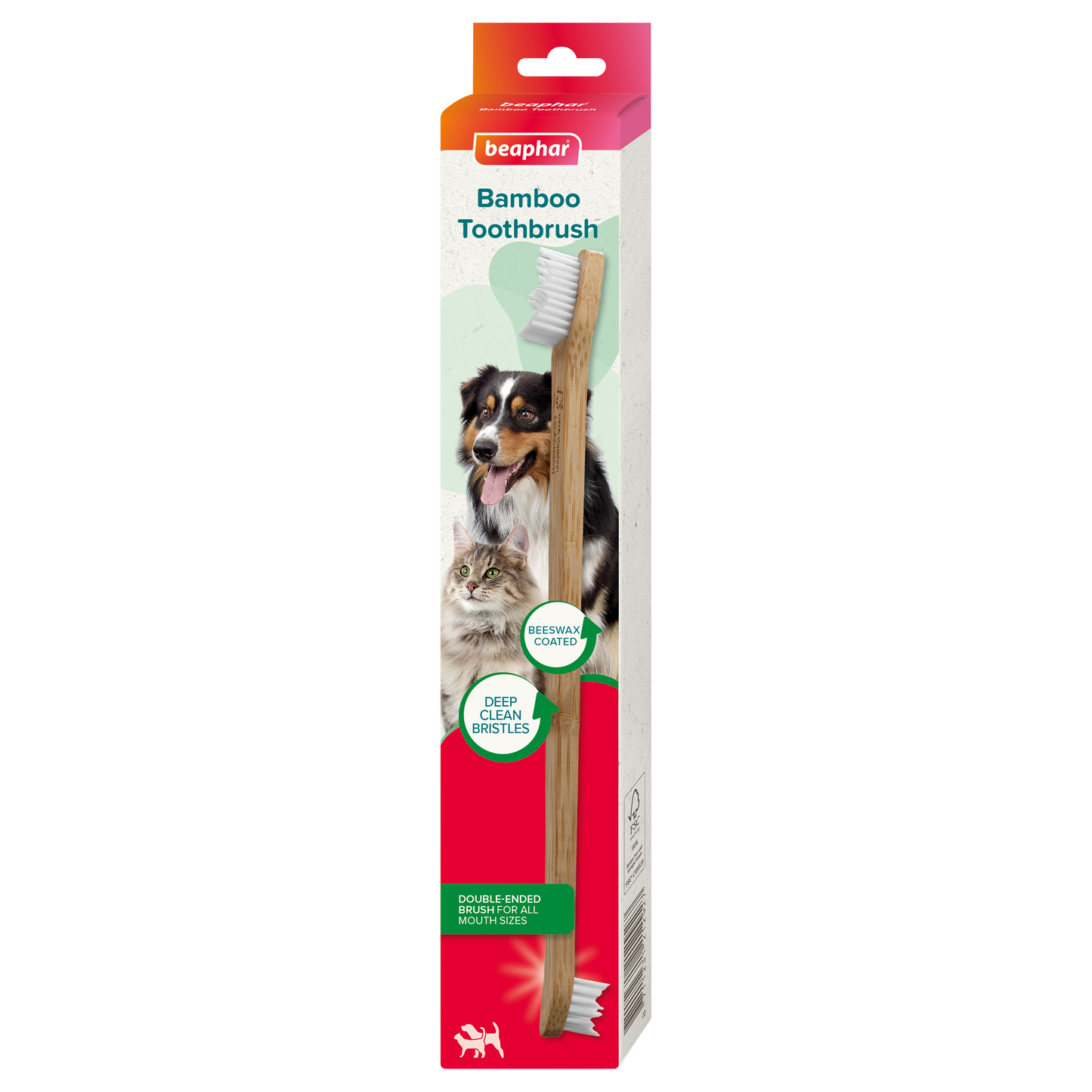 Beaphar Bamboo Toothbrush | Natural Dental Dental Care for Dogs & Cats