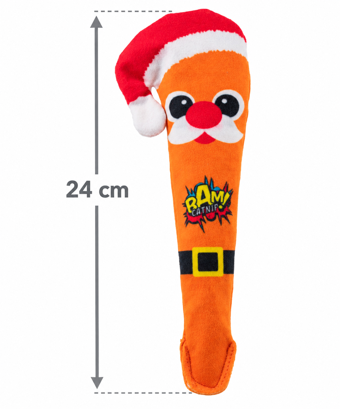 BAM! Santa Carrot Kicker 🧑‍🎄 Christmas Catnip Toy by James & Steel