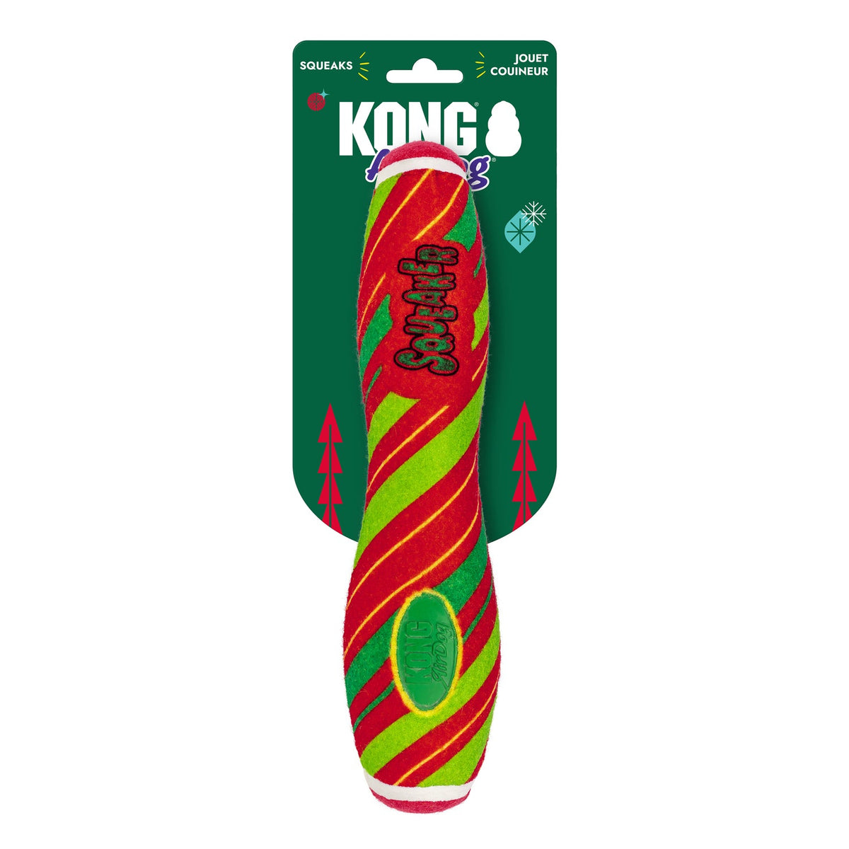 KONG Holiday AirDog Stripe Squeak Stick Large 🎄 Christmas Dog Toy