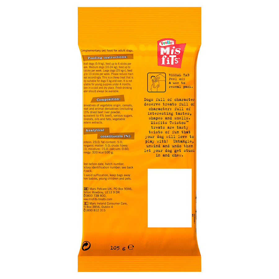 Misfits Tangly Twistos Dog Treats (6 Pack)