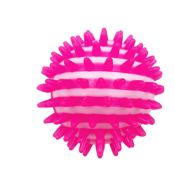 Hem & Boo Flashing Spiky Ball - 9cm | Light-Up Dog Toy