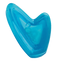 Blue heart-shaped dog toy on a white background
