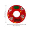 Red Doughnut KONG Christmas dog toy with measurements