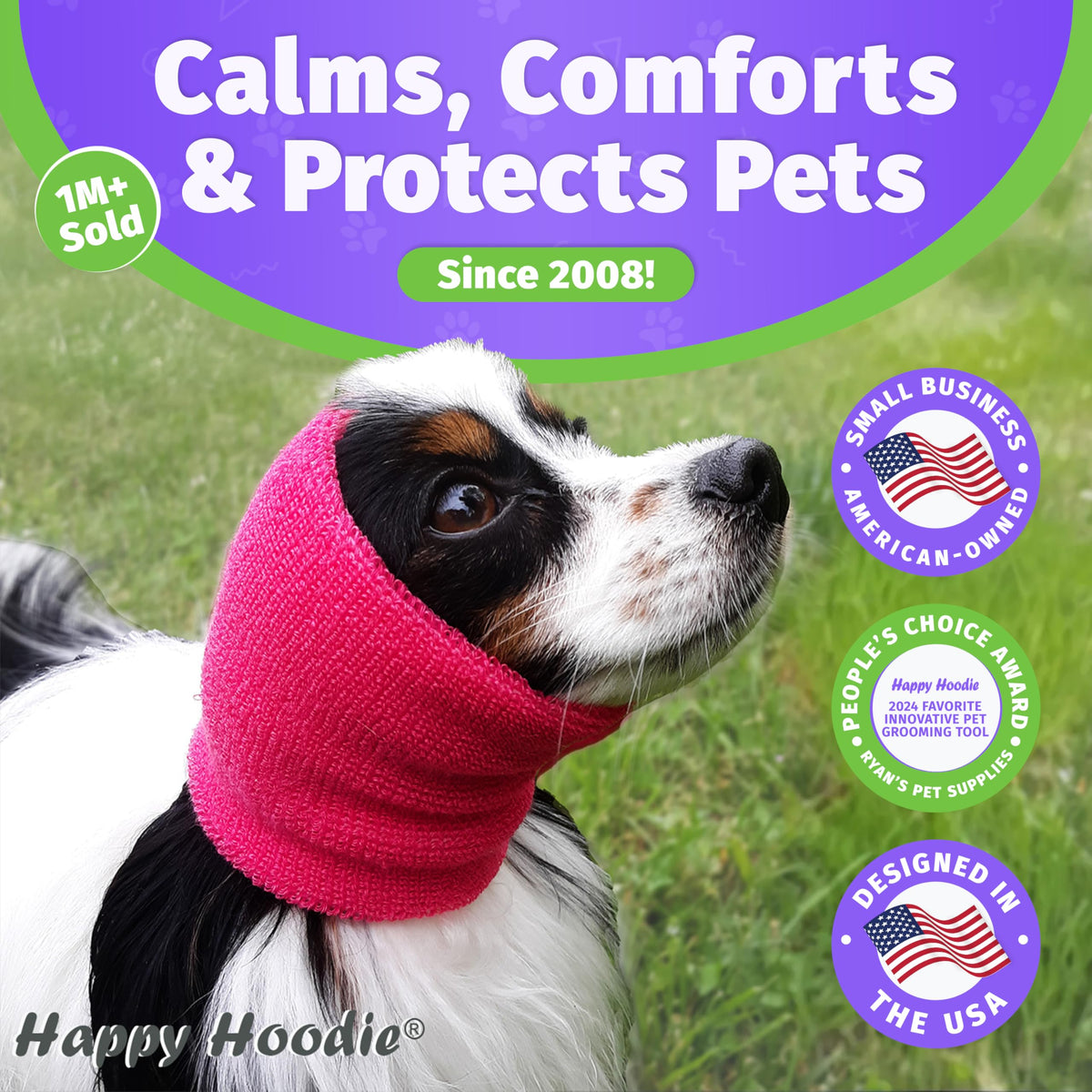 Happy Hoodie Black 🖤 Dog Grooming Ear Defender by Christies