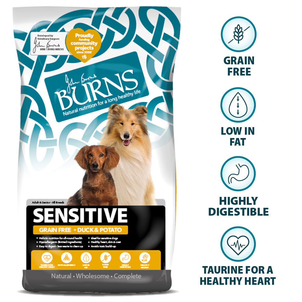 Burns Duck & Potato Adult Sensitive 🦆 Original Holistic Grain Free Dry Dog Food