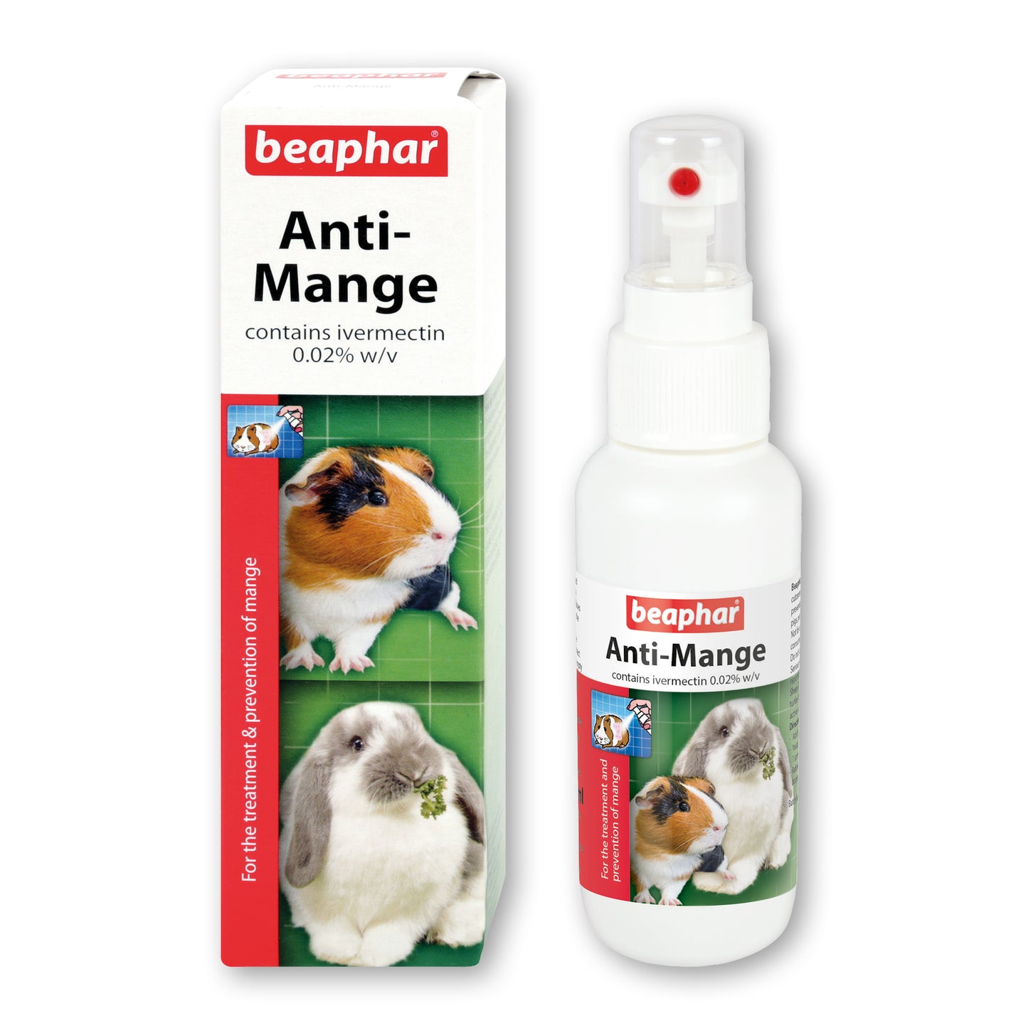 Beaphar Anti-Mange Spray for Rabbits, Guinea Pigs & Rats - 75ml