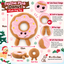 Festive Pink Donut 🍩 Plush Christmas Dog Toy by Happy Pet