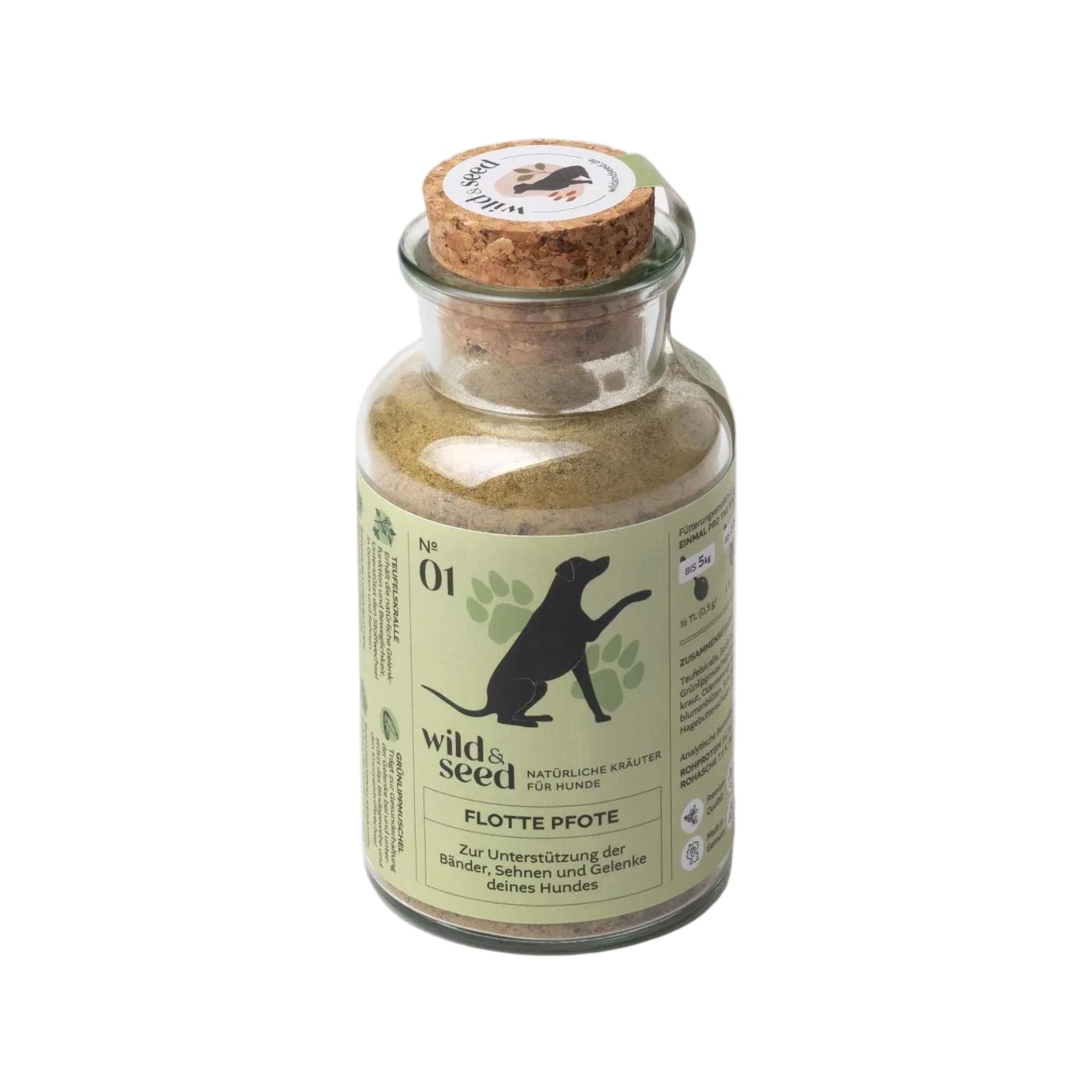 Wild&Seed Herbs No. 1 Flotte Pfote | Natural Dog Joint Support for Tendons, Ligaments & Long-Term Mobility
