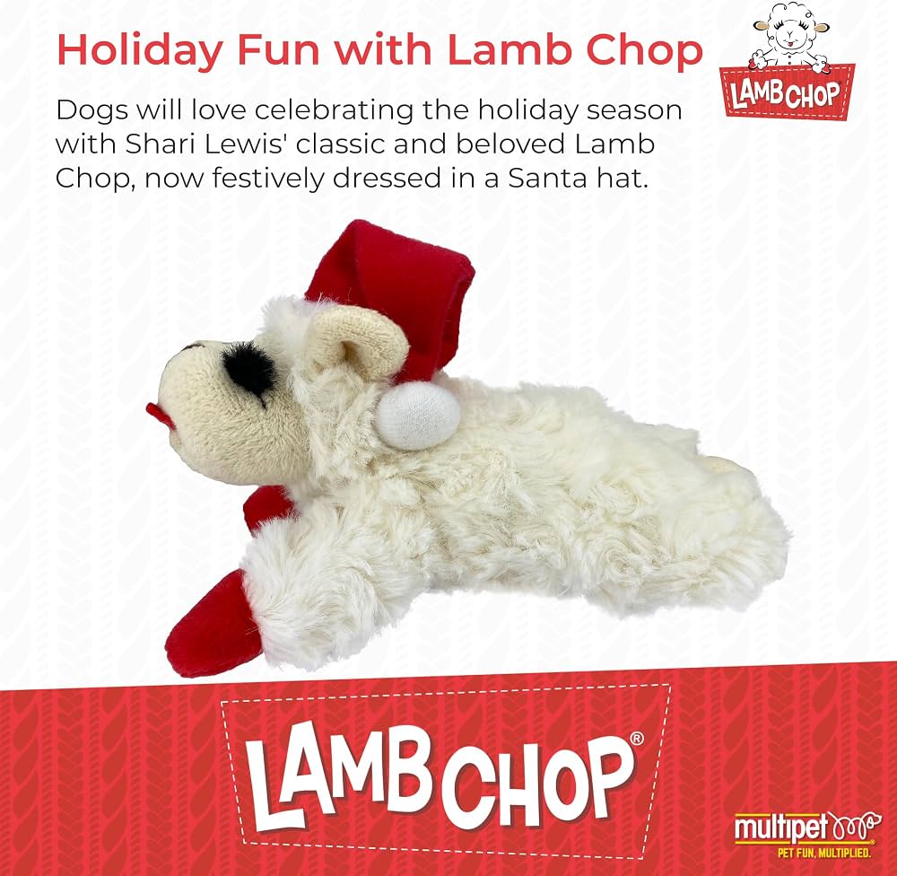 Santa Lambchop 🧑‍🎄 Christmas Dog Toy by Happy Pet