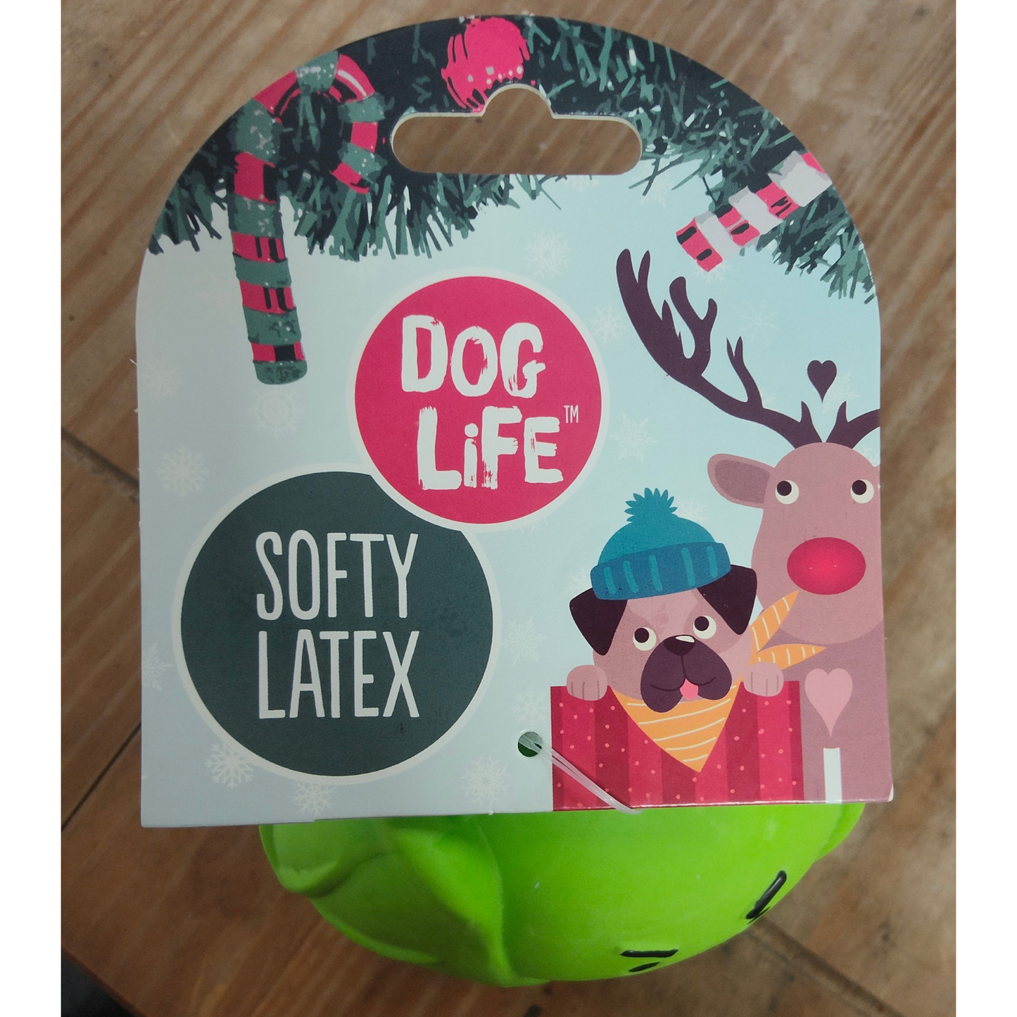 James Steel Seasons Green-tings Latex Sprouts | Christmas Dog Toy