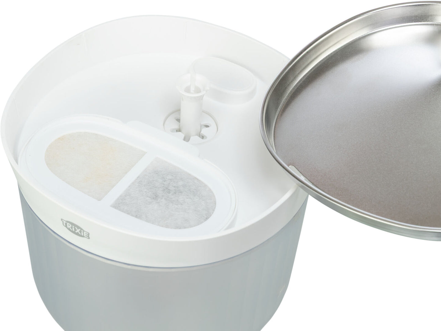 TRIXIE Aqua Clear Dog Drinking Fountain – Stainless Steel Bowl, 2.5L