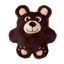 Plush bear dog toy on a white background