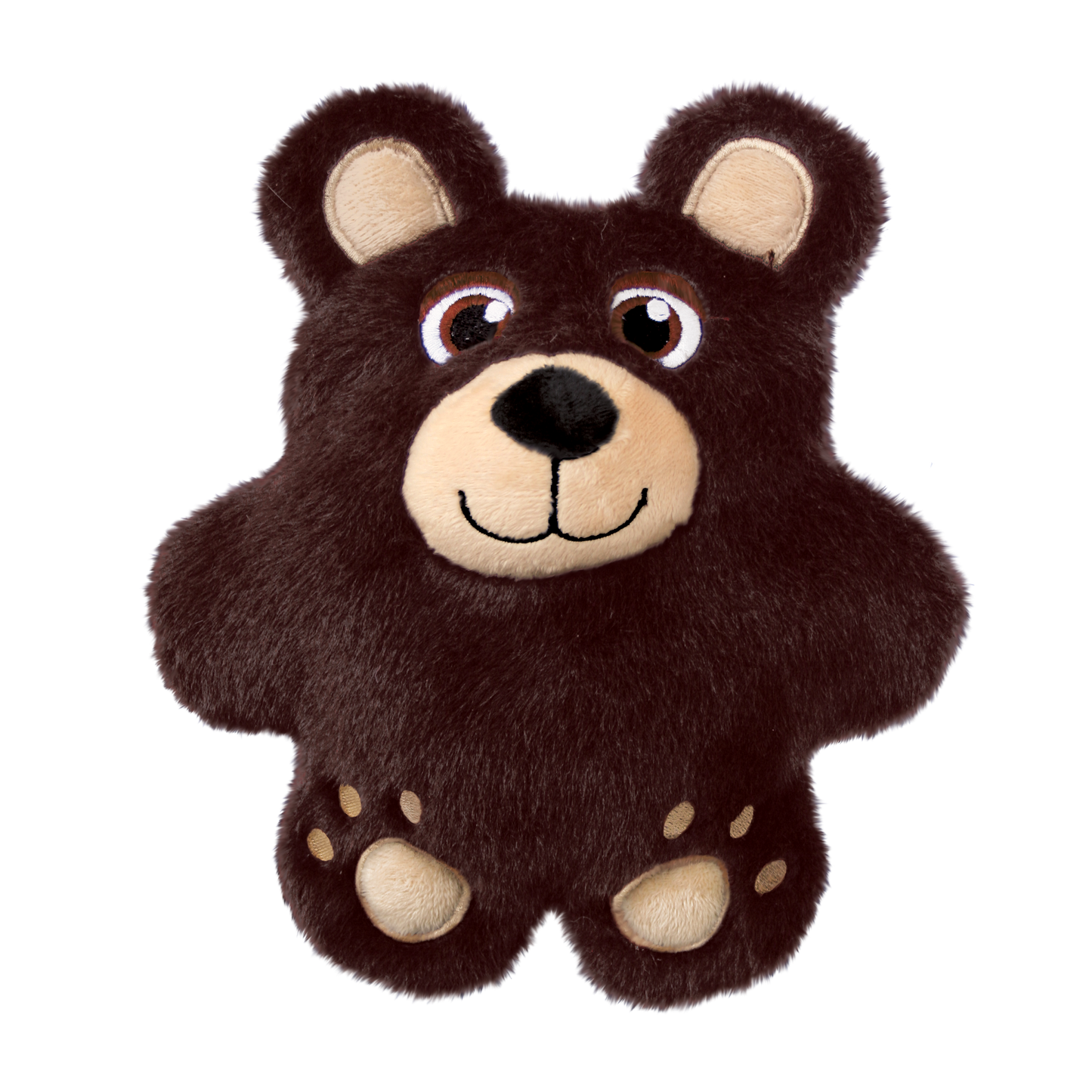 Plush bear dog toy on a white background
