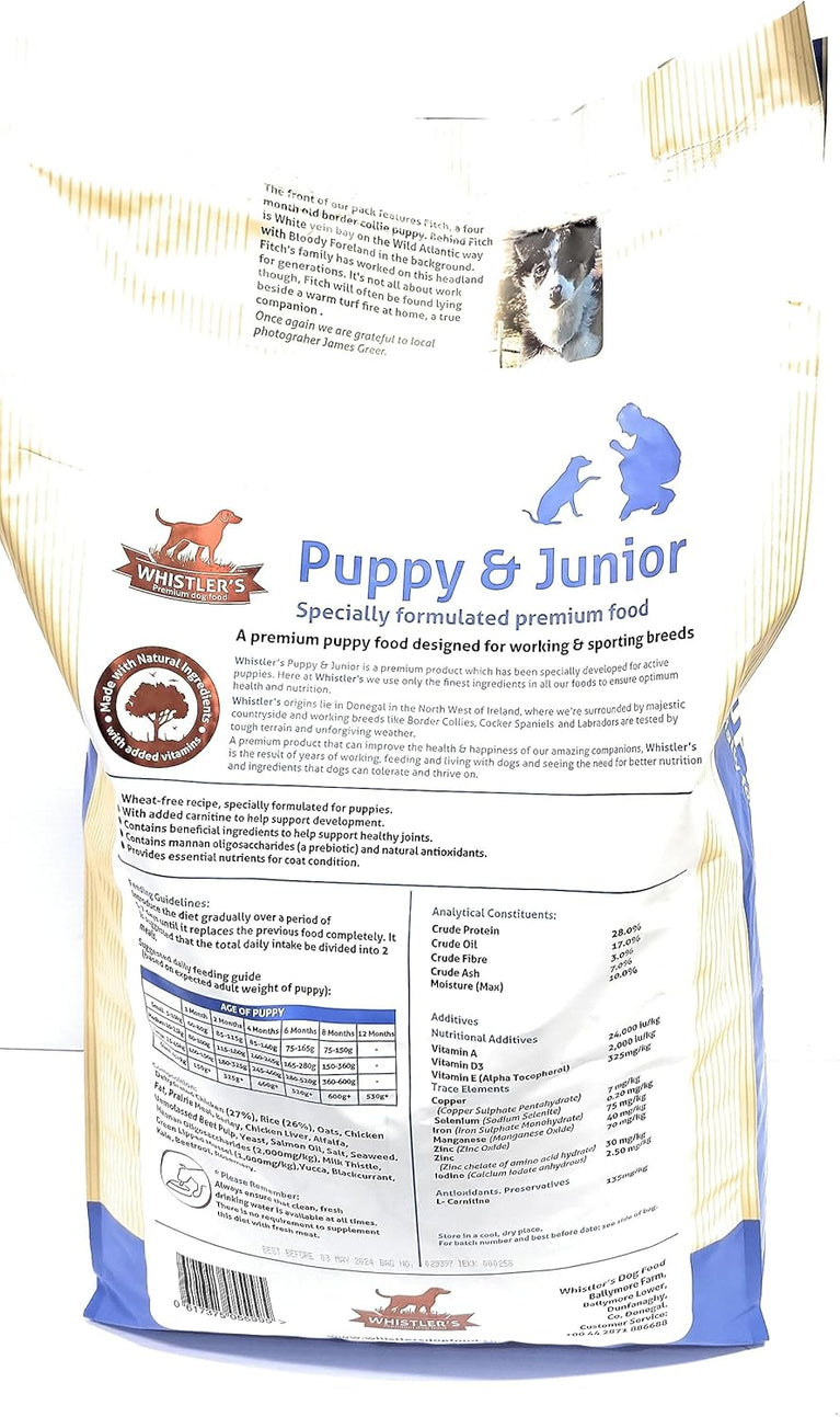 Whistlers Puppy & Junior VAT Free Dry Dog Food