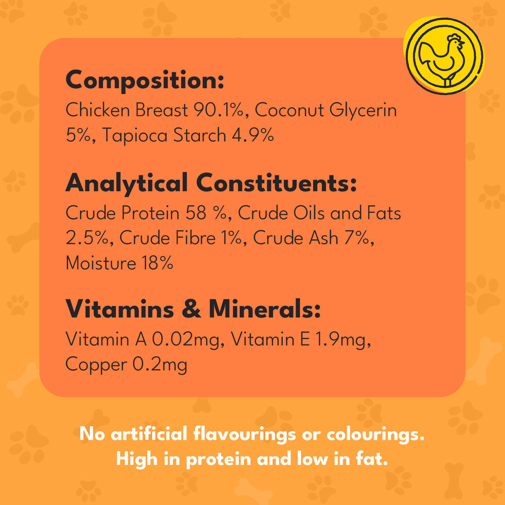 Pet Munchies Chicken Chips | Natural Meaty Dog Treats - 100g
