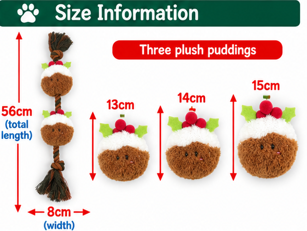 String of Puds Rope 🍮Christmas Dog Toy by Happy Pet