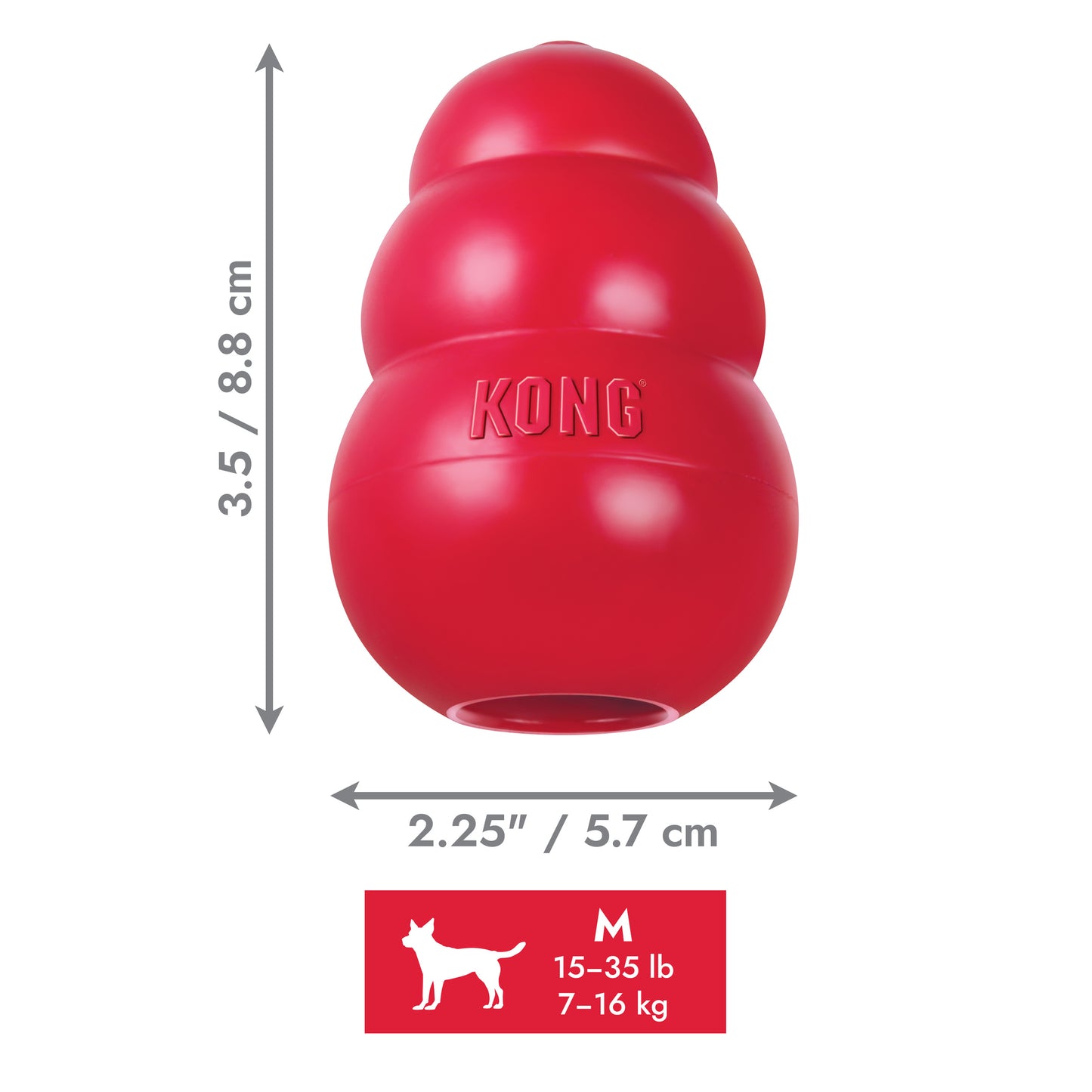 KONG Classic Rubber Dog Chew Toy | Food & Treat Dispenser