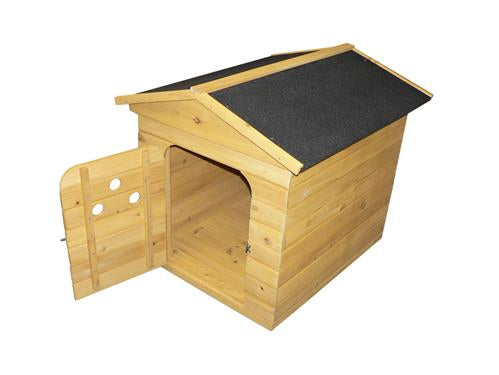 Traditional Apex Wooden Dog Kennel with Door