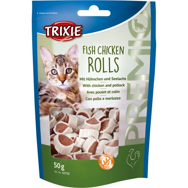 Trixie Premio Fish & Chicken Rolls | Meaty Cat Treats