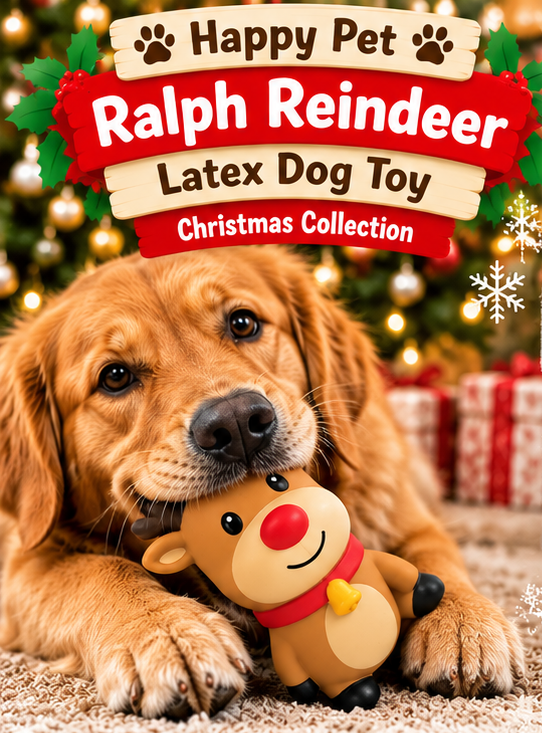 Ralph Reindeer Latex 🦌Dog Toy by Happy Pet