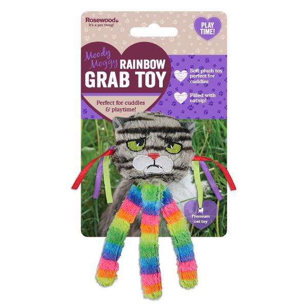 Rosewood | Cat Toy | Moody Moggy Rainbow Grab Toy
