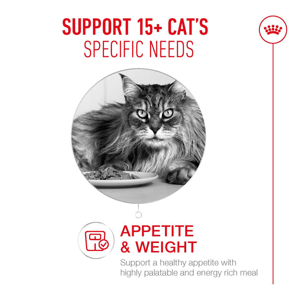 Royal Canin | Ageing 15+ Wet Cat Food Tin | Air Mousse | Senior Cat Nutrition | 85g