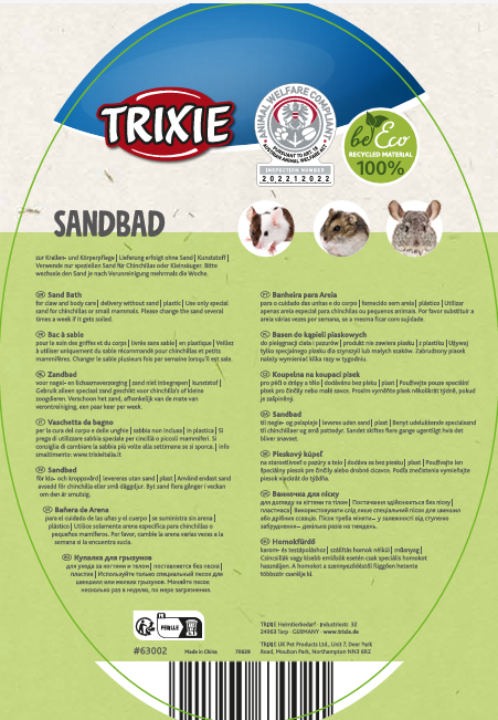 Trixie Large Sand Bath 27cm | Chinchilla & Degu Grooming